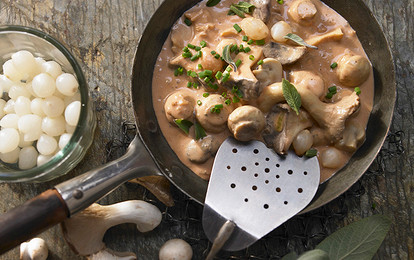 Грибы в сливочном соусе