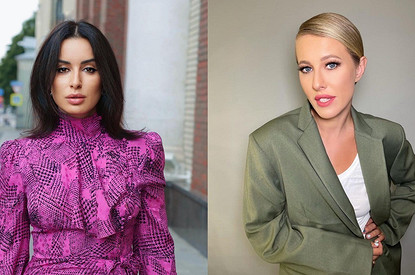 «Знаменитый поцелуй»: Ксения Собчак помирилась с Тиной Канделаки (видео)