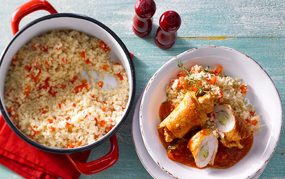 Рулеты из индейки с луком-пореем