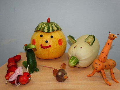 Детские поделки Поделки из овощей и фруктов