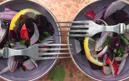 Свекольный салат с соком граната