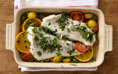 Филе трески с овощами