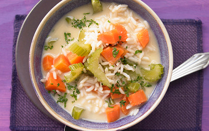 Рисовый суп со взбитым яйцом