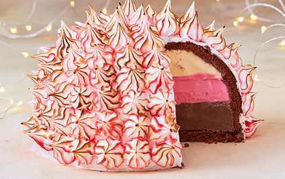 Торт-мороженое трехцветный