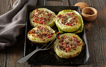 Запеченная капуста с грудинкой