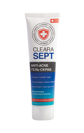 Гель-скраб антибактериальный для проблемной кожи Anti-acne от ClearaSept