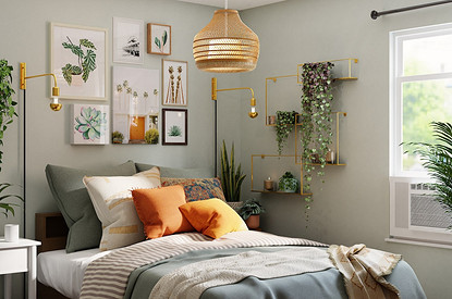 Как украсить стену над кроватью в спальне: 30 классных идей