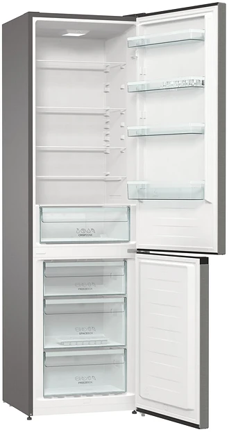 Хороший двухкамерный холодильник: 5 полок для продуктов и большой отсек для фруктов и овощей. Принцип разморозки — автоматический капельный (на задней стенке будет иней или влага, но дела...
