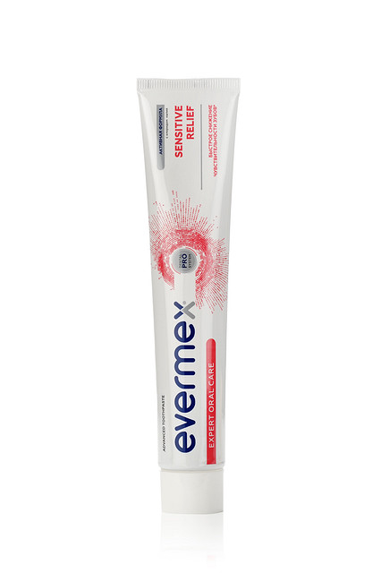 Зубная паста Evermex Sensitive Relief для снижения чувствительности зубов