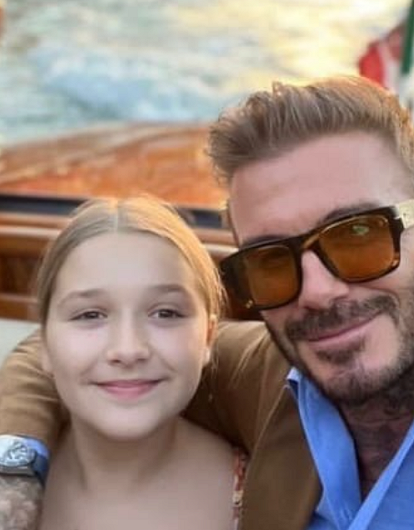 Дэвид Бекхэм проводит время с дочерью в Италии