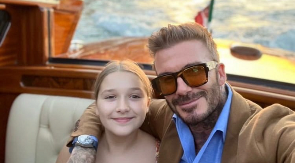 Дэвид Бекхэм проводит время с дочерью в Италии