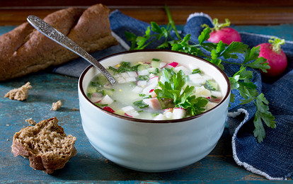 Окрошка на сыворотке