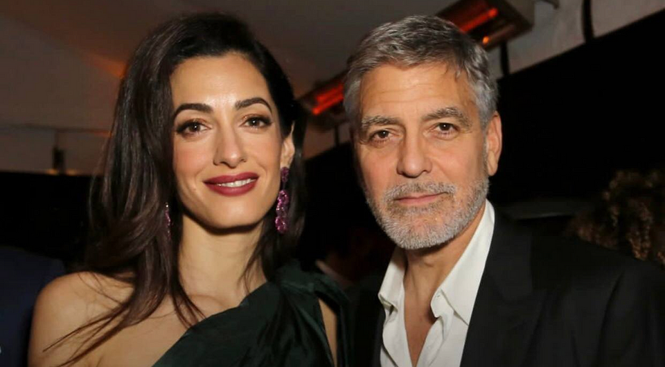 Редкий выход: Джордж Клуни появился на публике с женой Амаль