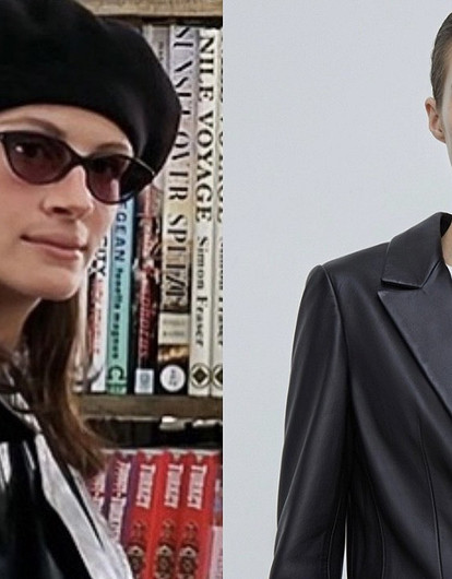 Кожаный блейзер как у Джулии Робертс: где у российских брендов найти культовую вещь из 90-х