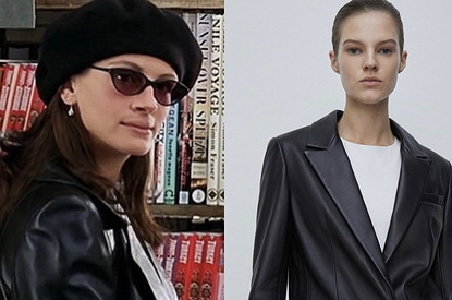 Кожаный блейзер как у Джулии Робертс: где у российских брендов найти культовую вещь из 90-х