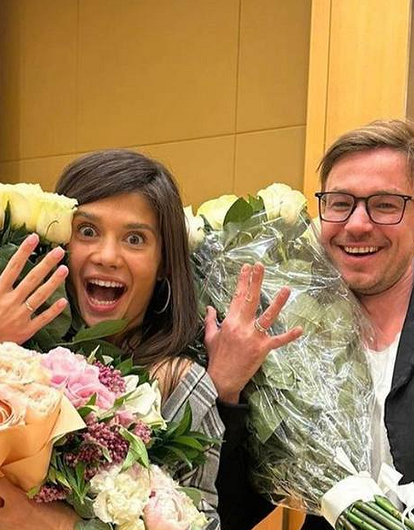 Александр Петров и его возлюбленная Виктория сыграли свадьбу