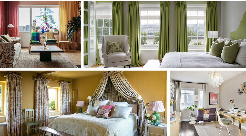 Шторы в спальню — 170 лучших фото дизайна штор для спальни
