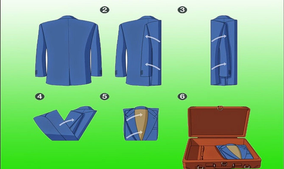 Как сложить пиджак и упаковать в чемодан, чтобы не помялся в дороге