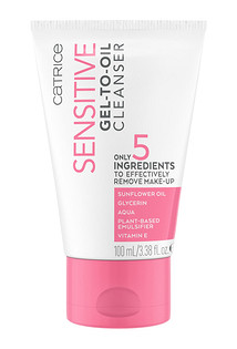 Средство для очищения чувствительной кожи Sensitive Gel-to-Oil Cleanser c маслом подсолнечника, CATRICE