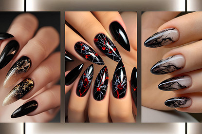 Черный маникюр: 60+ эффектных вариантов с Pinterest, чтобы показать мастеру