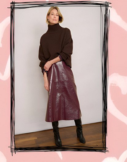 С чем носить кожаную юбку: 7 беспроигрышных комбинаций