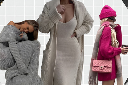 С чем носить вязаное платье, чтобы выглядеть стильно и современно