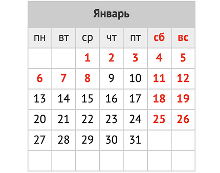 Праздники и праздничные выходные в январе 2025 года: календарь событий