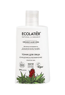 Тоник для лица Очищение & Увлажнение серии Organic Aloe Vera, Ecolatier