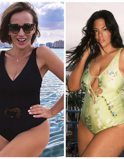 66 фото звезд с пышными формами, которые не стесняются позировать в купальниках
