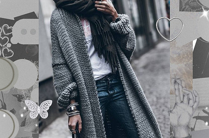 Котиган: как носить и с чем сочетать вязаное пальто