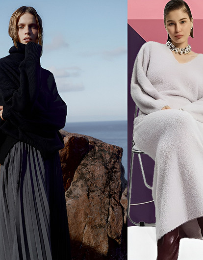 Из осени — в зиму: с чем носить юбки макси, когда на улице холодно