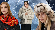 Белая шубка + алый платок: собираем классные образы в стиле Slavic Girl
