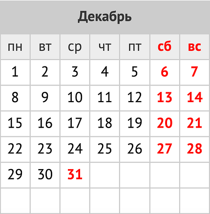 Праздники и праздничные выходные в декабре 2025 года: календарь событий