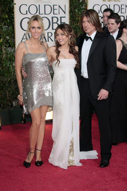 Майли Сайрус с родителями