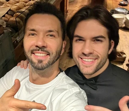 Денис Клявер с сыном Тимофеем