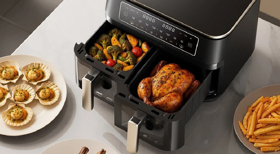 Мечта хозяйки: новый аэрогриль на большую семью с двумя зонами готовки