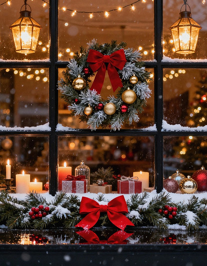 Как украсить окна на Новый 2026 год: лучшие идеи декора