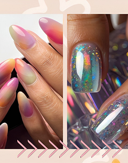 Модный маникюр весны 2025: деним, овсянка и клубничный коктейль