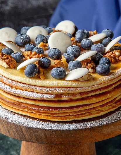 Блинный торт с творожным кремом: пошаговый рецепт