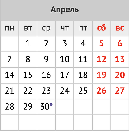 Праздники и праздничные выходные в апреле 2025 года: календарь событий