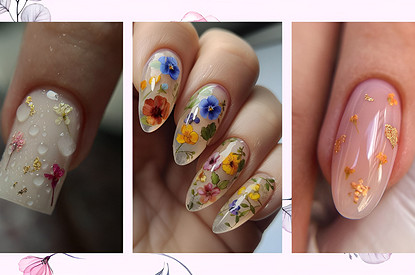 Маникюр с сухоцветами: 5 идей, которые стоит показать мастеру