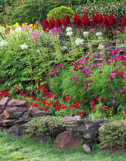 Дизайн клумбы из камней для цветов: как сделать это своими руками