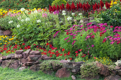 Дизайн клумбы из камней для цветов: как сделать это своими руками