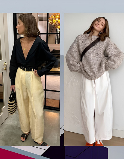 С чем носить льняные брюки осенью: сочетания с трикотажем, пальто и обувью