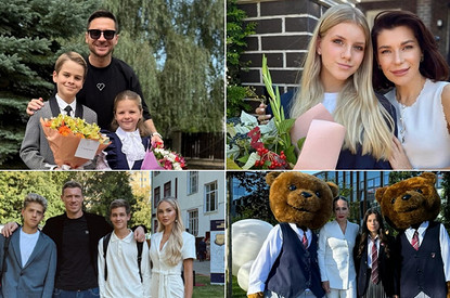 Звезды отвели детей в школу 1 сентября: трогательные снимки из соцсетей