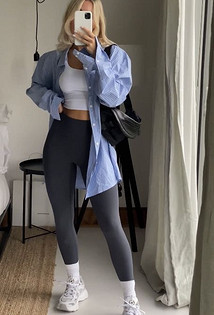 С чем носить женские леггинсы: 7 модных сочетаний