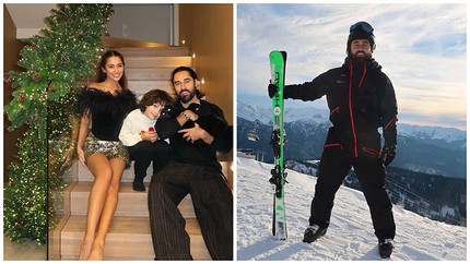 От уютного дома до солнечных островов и заснеженных склонов: где и как звезды встретили Новый год и проводят каникулы