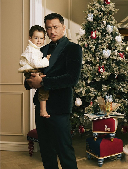 Павел Прилучный с сыном Микаэлем