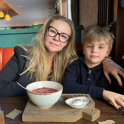 Мария Миронова с сыном Федором