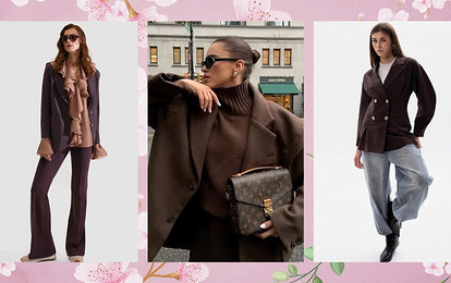 Коричневый пиджак: с чем носить его каждый день — учимся у модных блогеров